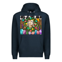 Navy Easter Bunny Tumbler Premium Hoodie - BundleAndBundleShop