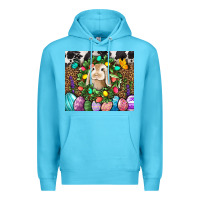 Ocean Blue Easter Bunny Tumbler Premium Hoodie - BundleAndBundleShop