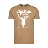 Vintage Coffee Hunting Retirement Plan Funny Elk Deer Retired Hunter Gift Vintage Tee - longCreatives