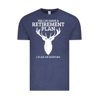 Vintage Denim Hunting Retirement Plan Funny Elk Deer Retired Hunter Gift Vintage Tee - longCreatives