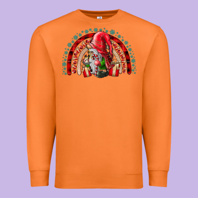 Festive Gnome With Gifts Premium Sweatshirt Designed By Cowhidedigitalart
