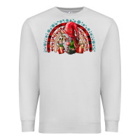 Dove Grey festive gnome with gifts Premium Sweatshirt - CowhideDigitalArt