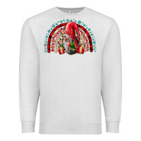 Oatmeal Heather festive gnome with gifts Premium Sweatshirt - CowhideDigitalArt