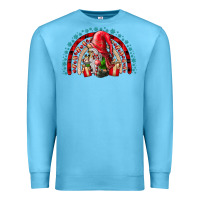 Ocean Blue festive gnome with gifts Premium Sweatshirt - CowhideDigitalArt