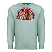 Seafoam festive gnome with gifts Premium Sweatshirt - CowhideDigitalArt