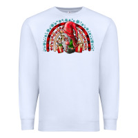 White festive gnome with gifts Premium Sweatshirt - CowhideDigitalArt