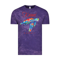 Cloud Purple kauai hawaii watercolor sea turtle souvenir Vintage Tee - longCreatives