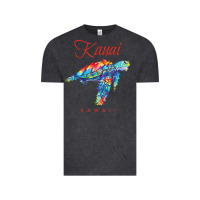 Vintage Black kauai hawaii watercolor sea turtle souvenir Vintage Tee - longCreatives