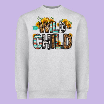 Wild Child Heavyweight Sweatshirt Designed By Oliviacreatesart