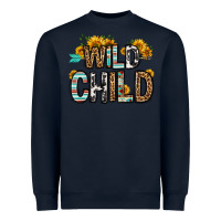 Navy wild child Heavyweight Sweatshirt - OliviaCreatesArt