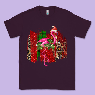 Christmas Flamingo Classic Tee Designed By Bettercallsaul