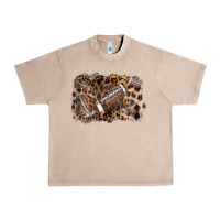 French Oak Football background leopard Urban Heavy Tee - NancyCooperArtShop