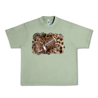 Oil Green Football background leopard Urban Heavy Tee - NancyCooperArtShop