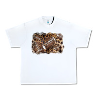 White Football background leopard Urban Heavy Tee - NancyCooperArtShop
