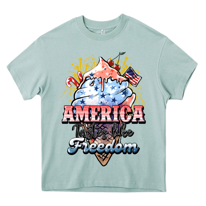America Ice Cream Heavy Core Tee by NancyCooperArtShop | Teevron