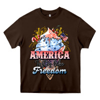 Chocolate Brown America ice cream Heavy Core Tee - NancyCooperArtShop