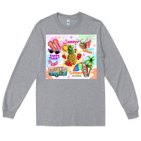 Heather Grey summer beach Long Sleeve Tee - TumblerDesignByShophia