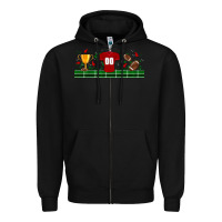 Trophy Cup American Football Uniform Libbey Glass Zipper Hoodie | Teevron