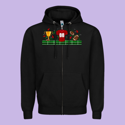 Trophy Cup American Football Uniform Libbey Glass Zipper Hoodie Designed By Bundleandbundleshop