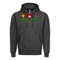 Charcoal Heather trophy cup american football uniform libbey glass Zipper Hoodie - BundleAndBundleShop