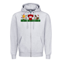 Heather Grey trophy cup american football uniform libbey glass Zipper Hoodie - BundleAndBundleShop