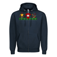 Navy trophy cup american football uniform libbey glass Zipper Hoodie - BundleAndBundleShop