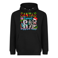 Black Santa's Favorite RN Registered Nurse Heavyweight Hoodie - CowhideDigitalArt