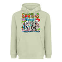 Matcha Santa's Favorite RN Registered Nurse Heavyweight Hoodie - CowhideDigitalArt