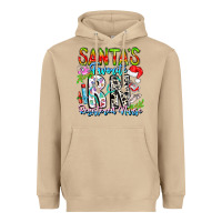 Mushroom Santa's Favorite RN Registered Nurse Heavyweight Hoodie - CowhideDigitalArt