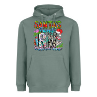 Sage Santa's Favorite RN Registered Nurse Heavyweight Hoodie - CowhideDigitalArt
