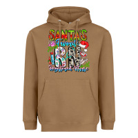 Toasted Coconut Santa's Favorite RN Registered Nurse Heavyweight Hoodie - CowhideDigitalArt