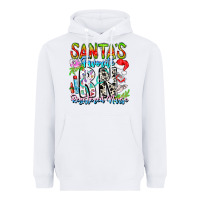 White Santa's Favorite RN Registered Nurse Heavyweight Hoodie - CowhideDigitalArt