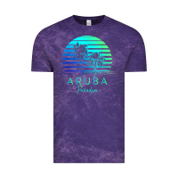 Cloud Purple Vintage Aruba Beach Tropical Vibes Vacation Souvenir Gift Vintage Tee - longCreatives