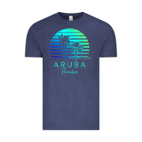 Vintage Denim Vintage Aruba Beach Tropical Vibes Vacation Souvenir Gift Vintage Tee - longCreatives