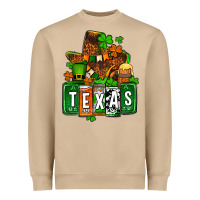 Mushroom St. Patrick's Texas map Heavyweight Sweatshirt - OliviaCreatesArt