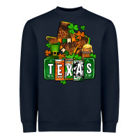 Navy St. Patrick's Texas map Heavyweight Sweatshirt - OliviaCreatesArt