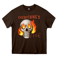 Chocolate Brown everythings fine Heavy Core Tee - JahusDesignShop
