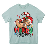Arona merry slothmas Heavy Core Tee - MaliasSmallBusiness