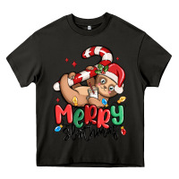 Asphalt merry slothmas Heavy Core Tee - MaliasSmallBusiness