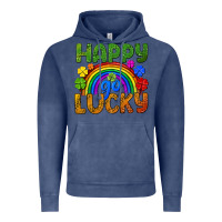 Vintage Denim Happy go lucky LGBTQ+ Vintage Hoodie - NancyCooperArtShop