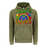 Vintage Olive Happy go lucky LGBTQ+ Vintage Hoodie - NancyCooperArtShop