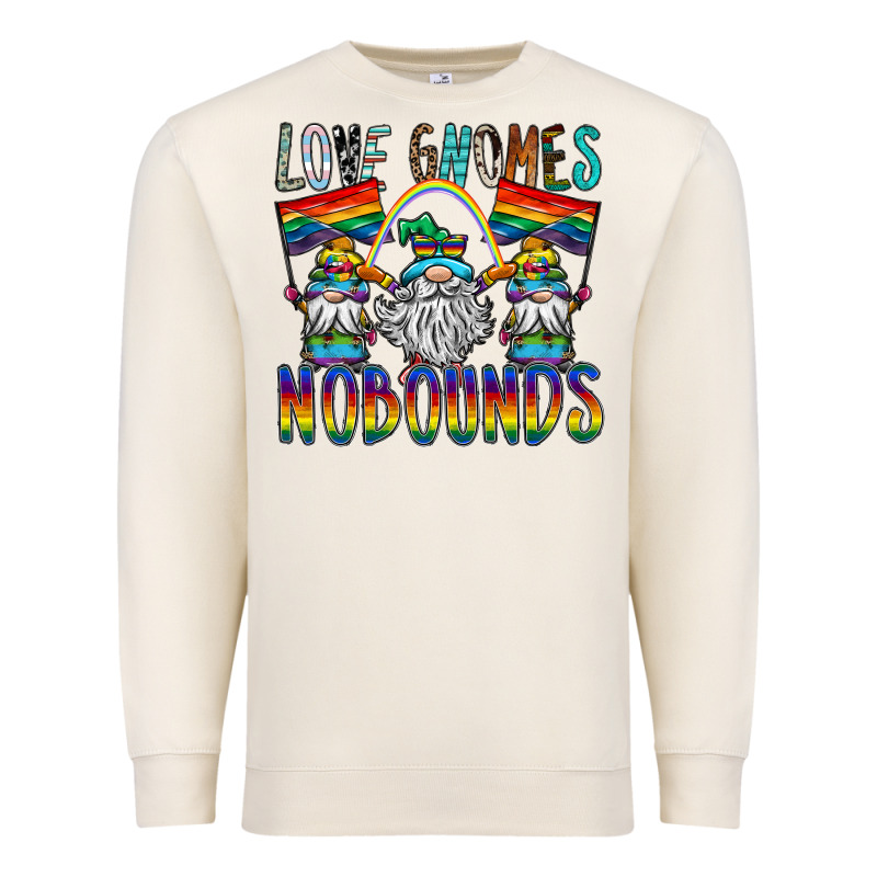 Love Gnomes Nobounds Premium Sweatshirt by SublimationCraftShop | Teevron