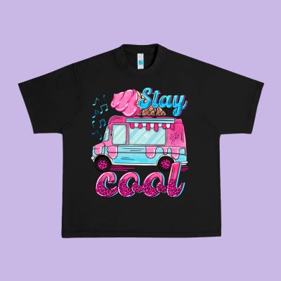 Stay Cool With Ice Cream Van Summer Urban Heavy Tee Designed By Nancycooperartshop