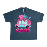 Midnight Navy Stay cool with ice cream van summer Urban Heavy Tee - NancyCooperArtShop