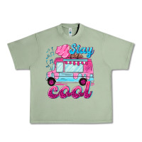 Oil Green Stay cool with ice cream van summer Urban Heavy Tee - NancyCooperArtShop