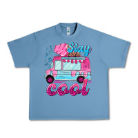Pebble Blue Stay cool with ice cream van summer Urban Heavy Tee - NancyCooperArtShop