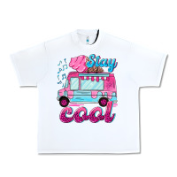 White Stay cool with ice cream van summer Urban Heavy Tee - NancyCooperArtShop