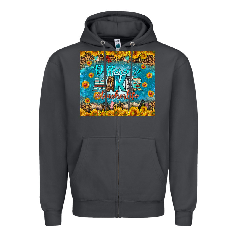 Difference Maker Teacher Life Tumbler Zipper Hoodie by BundleAndBundleShop | Teevron