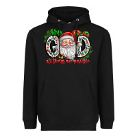 Black with god all things are possible santa Heavyweight Hoodie - CowhideDigitalArt