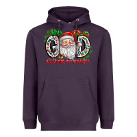 Plum with god all things are possible santa Heavyweight Hoodie - CowhideDigitalArt